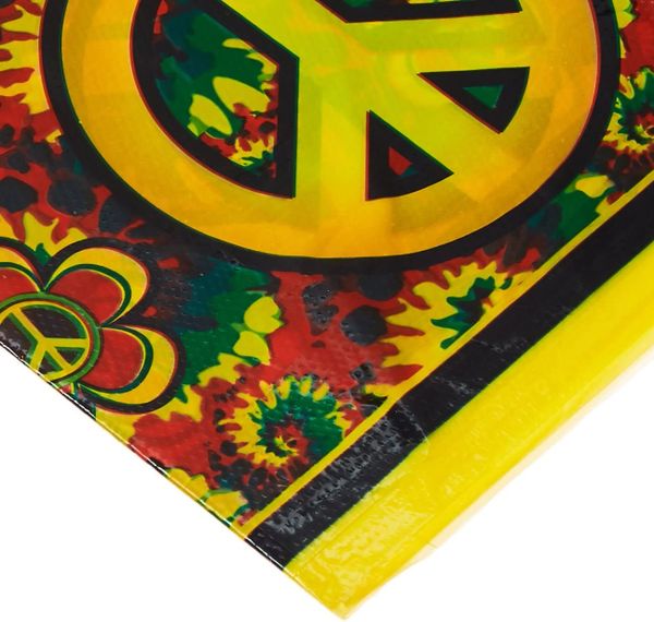 Hippie Table Cover, 54x84in - Peace Sign