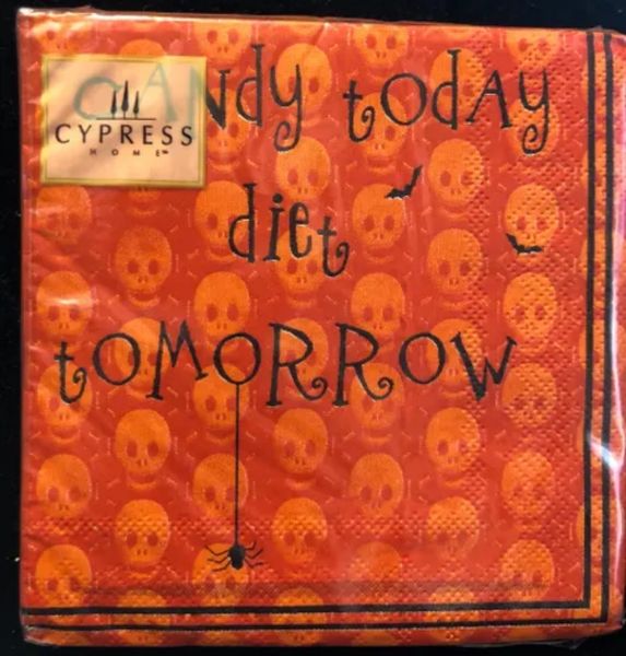 Halloween Party Beverage/Cocktail Party Napkins, 20ct - Candy today, diet tomorrow - After Halloween Sale
