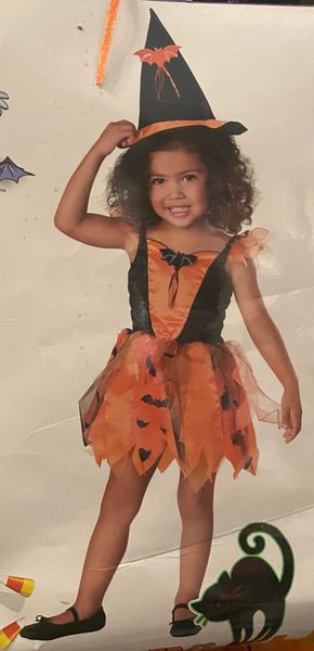 Cute Halloween Witch Princess Costume Dress, Toddler , Size 2T-4T - After Halloween Sale - under $20