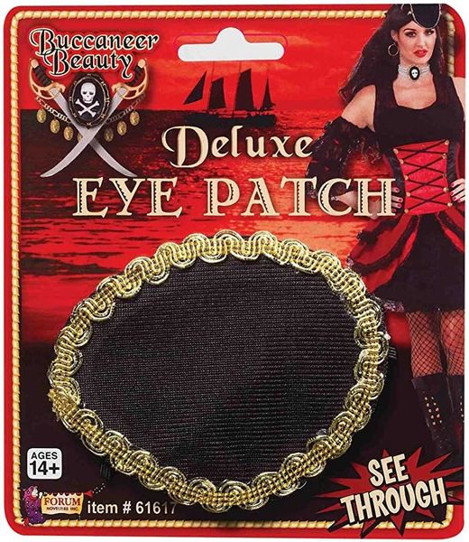 *Deluxe Buccaneer Pirate Eyepatch Costume Accessory, See Through - Halloween