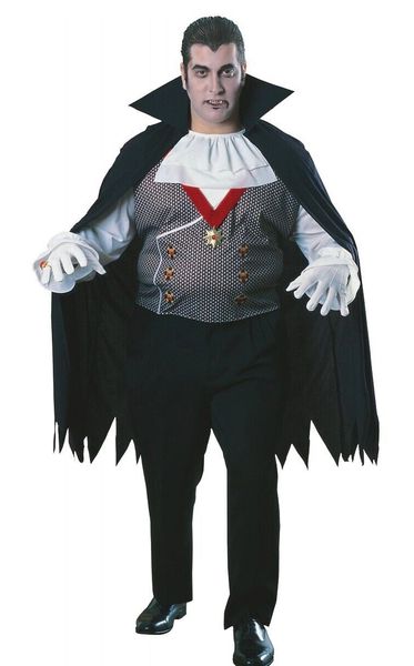 *Plus Size Vampire Costume, Men's - Dracula - After Halloween Sale