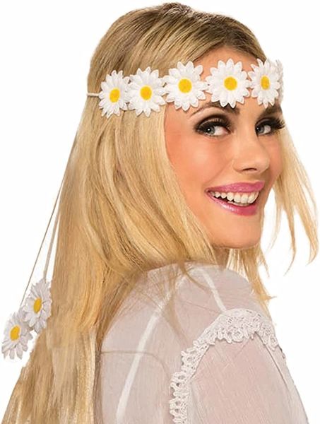 *Hippie Daisy Flower Headband Costume Accessory, Women's - Halloween