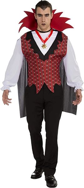 Vampire Costume, Attached Vest - Couples Costume -After Halloween Sale - under $20