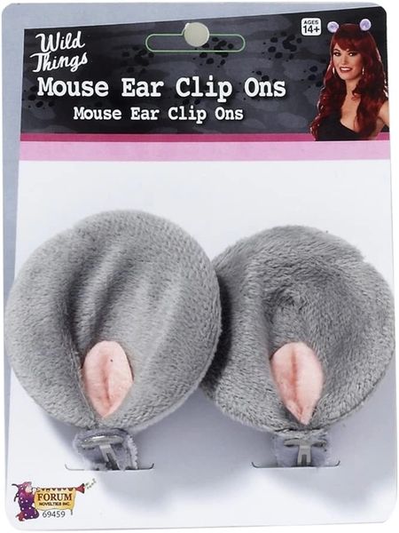 *Gray Clip-on Mouse Ears Costume Accessory - Halloween