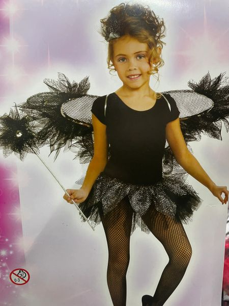 Black Fairy Costume Accessory Kit, Girls - Halloween Spirit - under $20