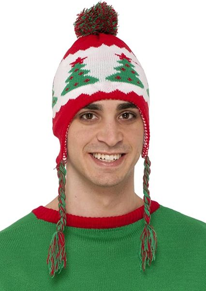 Christmas Trees Knit Winter Hat - Holiday Gift Ideas