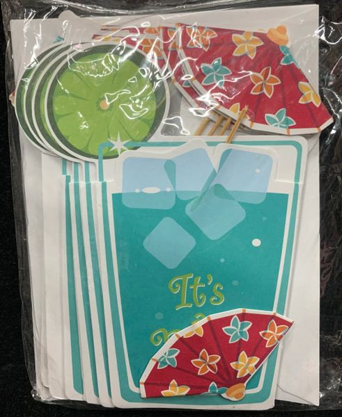 Cocktail Drink Party Invitations, 8ct - Luau - Hawaiian - Tropical