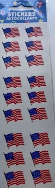 *Patriotic - American Flag Stickers - 2 Sheets