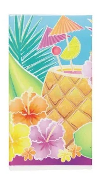 Tropical Luau Plastic Rectangle Table Cover - 54x84in - Hawaiian - Tropical