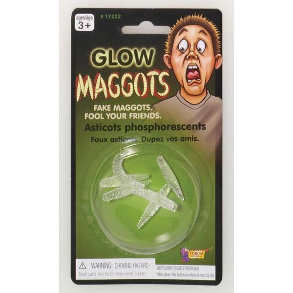 BOGO SALE - Glow Maggots - Fake Maggot Prank - Purim - April Fools - Insects