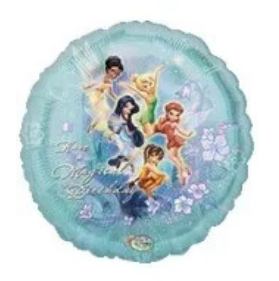 (#36a) Jumbo Tinker Bell Balloon - 3D Super Shape Clear Balloon, 32in