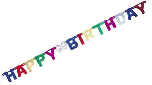 Happy Birthday Banner Decoration, 4ft - Birthday Decorations