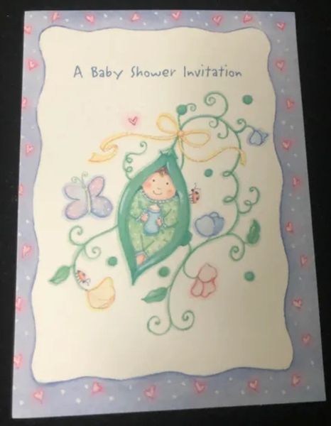 Baby Shower, Pea in Pod Party Invitations, 8ct - Packaged