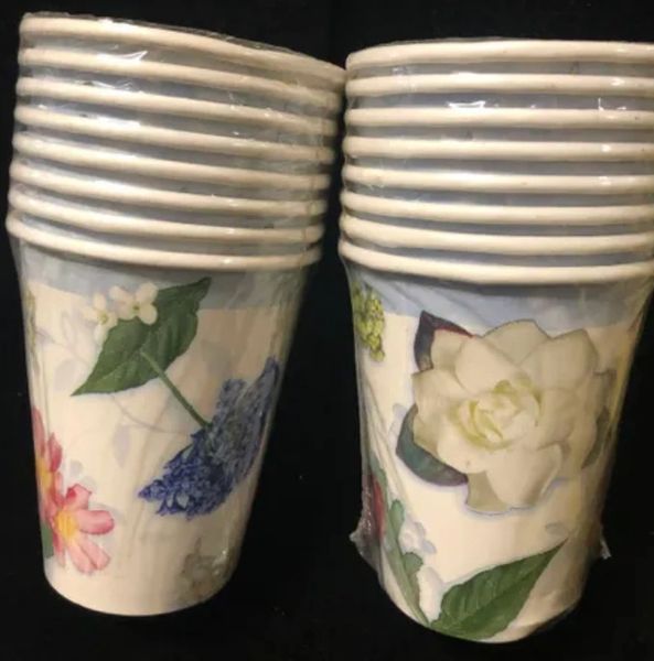 Lavender Garden Bouquet Floral Party Cups, 8ct - 9oz - Flowers - Bridal Shower - Mom Gifts - Mother's Day