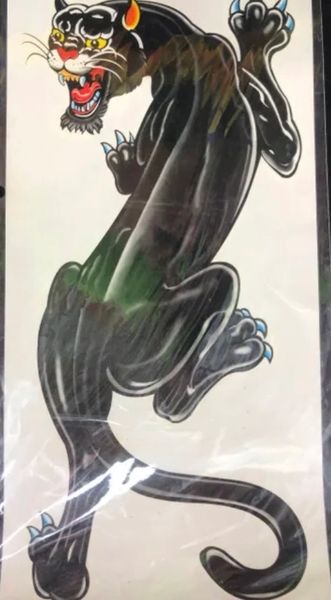 Temporary Black Panther Body Tattoo Art, 12in - Fake Tattoo
