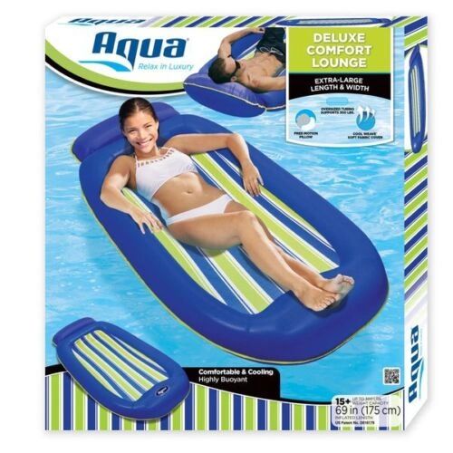 Comfort Water Pool Float Lounge XL-Large Floating Lounger, 69in - lnflatable - Summer Fun
