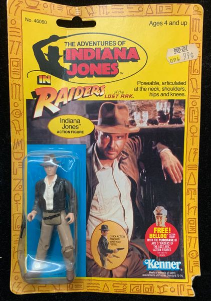 Rare Vintage Indiana Jones Action Figure, 4in - 1982 - By Kenner