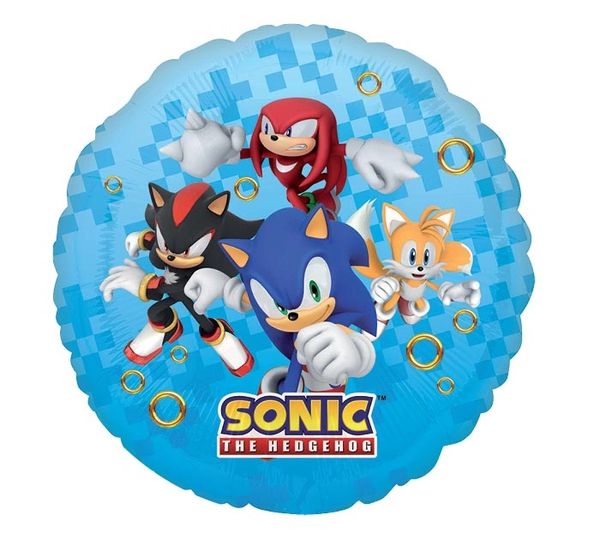 Sonic the Hedgehog Round Foil Balloon, 18in - Blue - Licensed