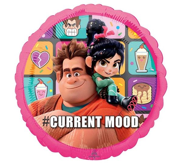 Wreck it Ralph & Vanellope von Schweetz Round Foil Balloon, 18in - Licensed