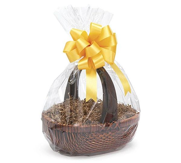 Clear Round Bottom Basket Bags, 5ct - 24 X 18