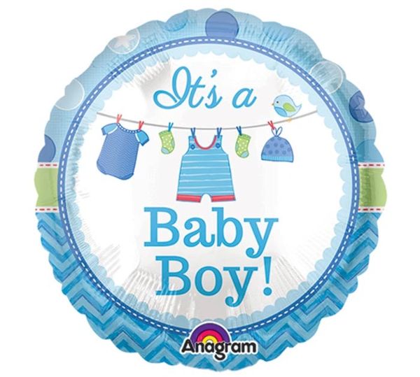 Its a Baby Boy! Stick Balloon, Air Filled, 4in - Blue - Welcome Baby