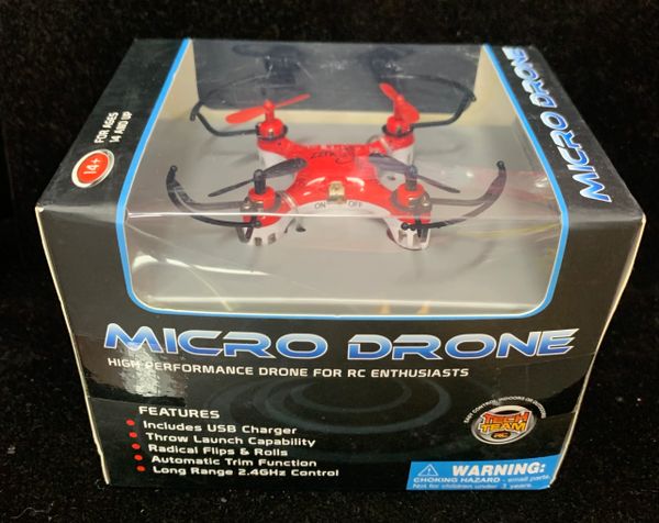 Mini Micro Drone Red, 4in