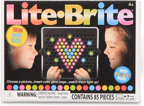Lite Brite Mini, Light Up Drawing Board, Mini LED Drawing Board - Glow - Travel Size