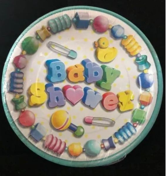 Bliss Baby Shower Cake & Luncheon Party Plates, 9in - 8ct