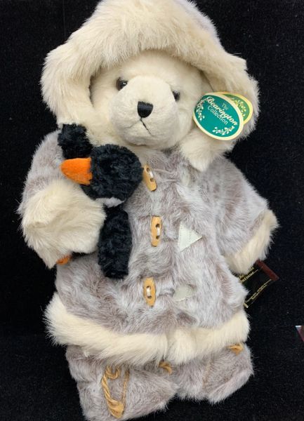 *Rare Iggy and Lou White Polar Teddy Bear and Penguin Plush, 14in - Bearington Collection - Winter - 2004 - Stuffed Animals