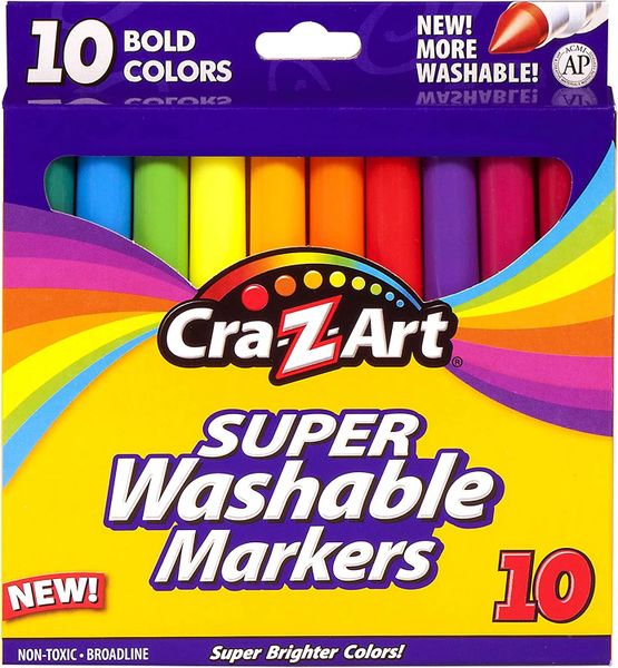 Cra-Z-Art Washable Broadline Markers, 10ct - Bold Colors