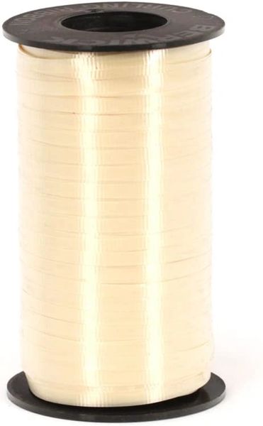 Vanilla Crimped Curling Ribbon, 3/16 Inch by 500 Yards - Ivory Ribbon