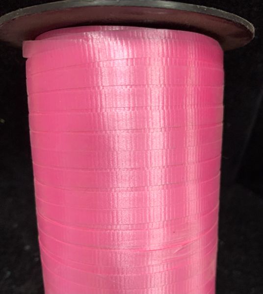 Pink Crimped Curling Ribbon, 3/16 Inch by 500 Yards - Azalea Pink Ribbon