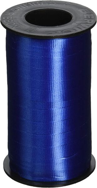 Wide Blue Crimped Curling Ribbon, 3/8 Inch by 250 Yards - Royal Blue Ribbon