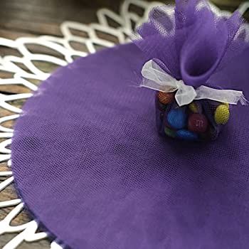 Dark Purple Tulle Circles, 9in, 25pcs - Crafts - Favors