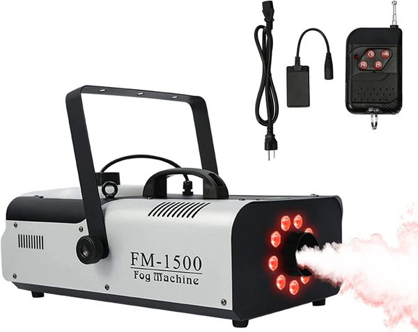 Fog Machine, Smoke Machine RGB LED DJ Party Fogger with Remote Control 1500W