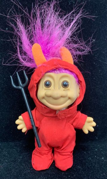 SALE - Rare Devil Troll Doll in Costume, 6in - Halloween Costume