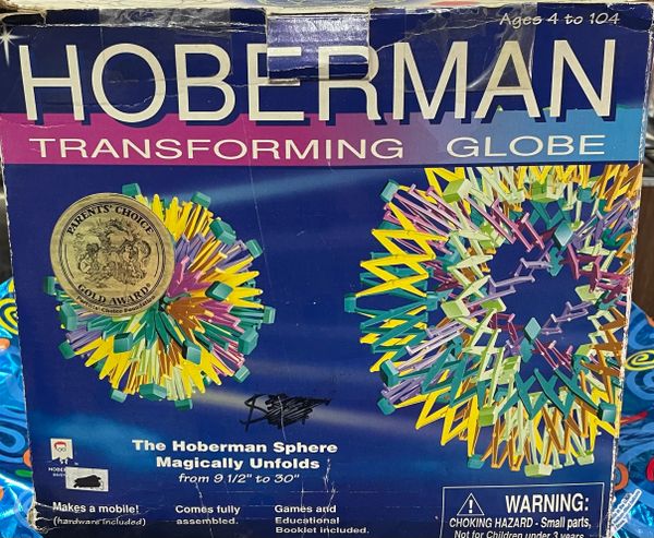 *Rare Hoberman Sphere -Six Circles - Transforming Globe, Expands 9.5in to 30in