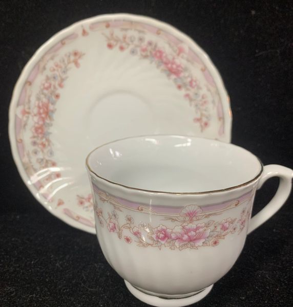 *Pink Floral Tea Cup with Saucer - Mom Gifts