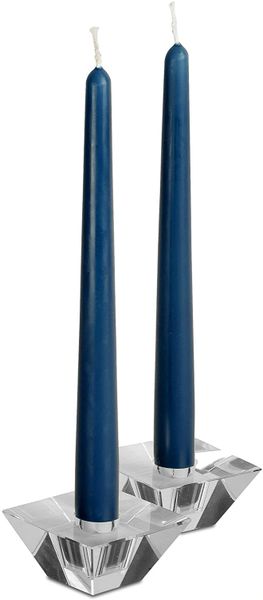 Midnight Blue Black Taper Candles, 10in - 6ct