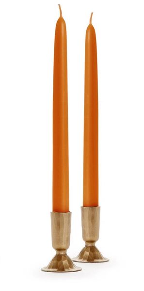 Pumpkin Orange Taper Candles, 10in - 6ct