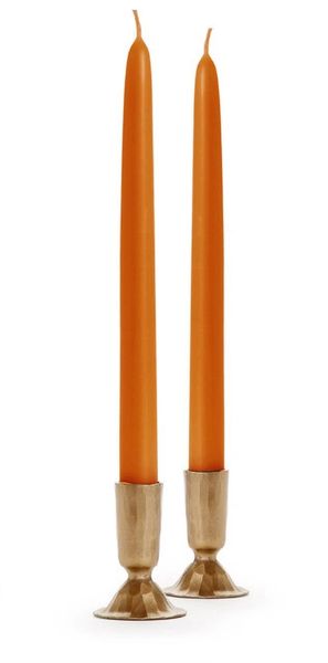 Pumpkin Orange Taper Candles, 10in - 5 candles - Halloween - Thanksgiving - Fall