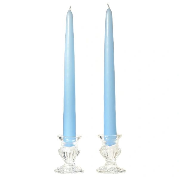 Seaside Blue Taper Candles, 10in - 6ct