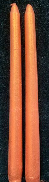 Orange Glitter Taper Candles, 10in - 6ct