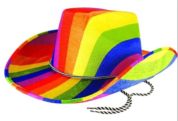 *Rainbow Cowboy Hat Costume Accessory - Pride - Halloween