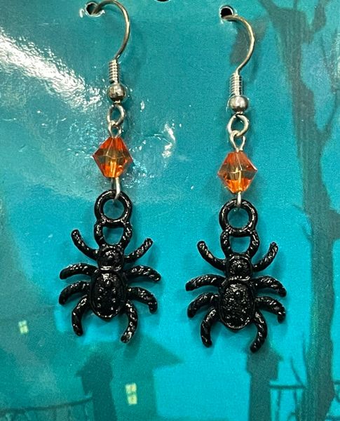 *Halloween Spider Earrings, Costume Jewelry - Novelty Gifts