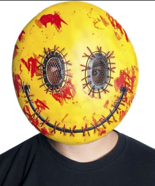 *Happy Mask with Blood - Morbid Enterprises - Halloween Costumes - Smiley Face