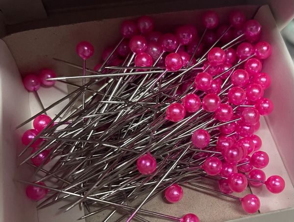 Pink Round Pearl Head Pins, 1-1/2in - 100ct