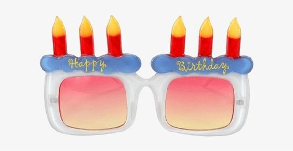 *Happy Birthday Glasses with Candles - Funny Novelty Gifts