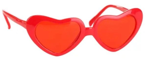 *Red Sweetheart Heart Shaped Glasses - Valentines - Love - Halloween