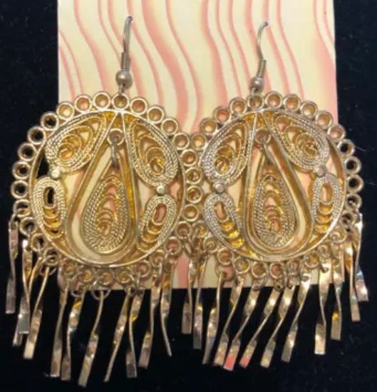 *Gold Gypsy Earrings Costume Jewelry Accessory - Halloween